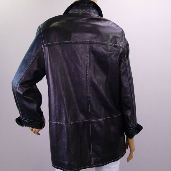 Laurel by Escada Black Leather Jacket - Picture 4 of 12